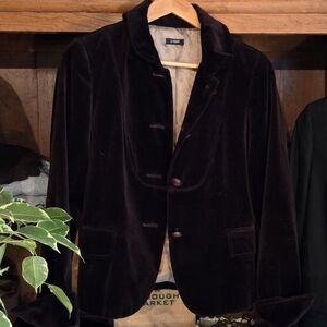 J. Crew Chocolate Brown Velvet Blazer